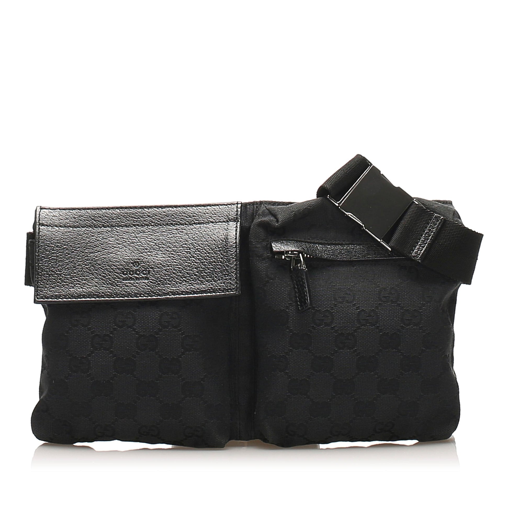Gucci Leather Canvas Shoulder Bag