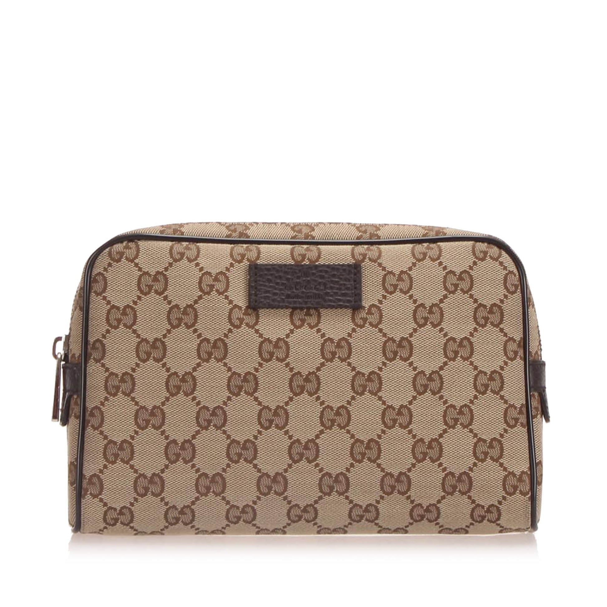 Gucci Leather Canvas Shoulder Bag