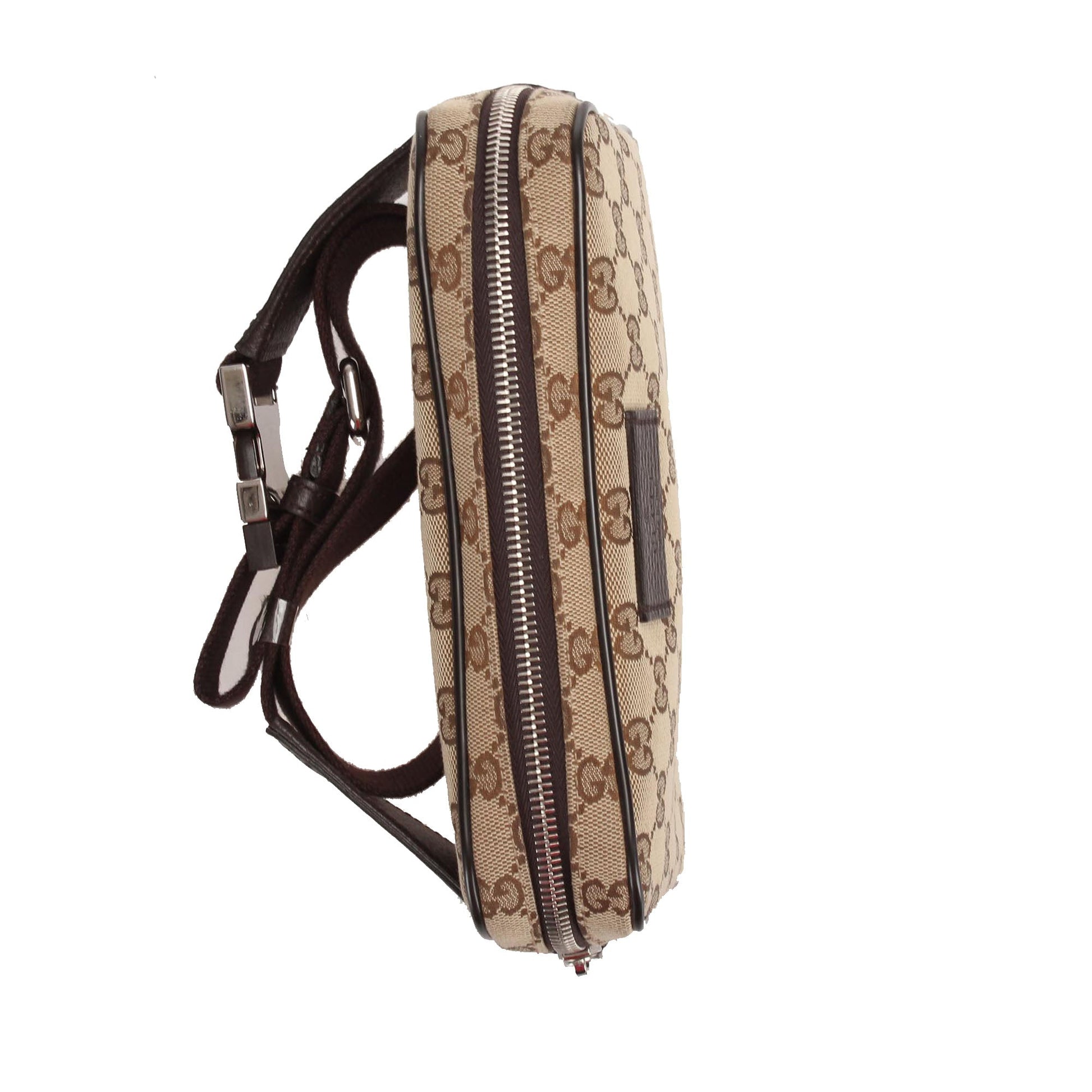 Gucci Leather Canvas Shoulder Bag