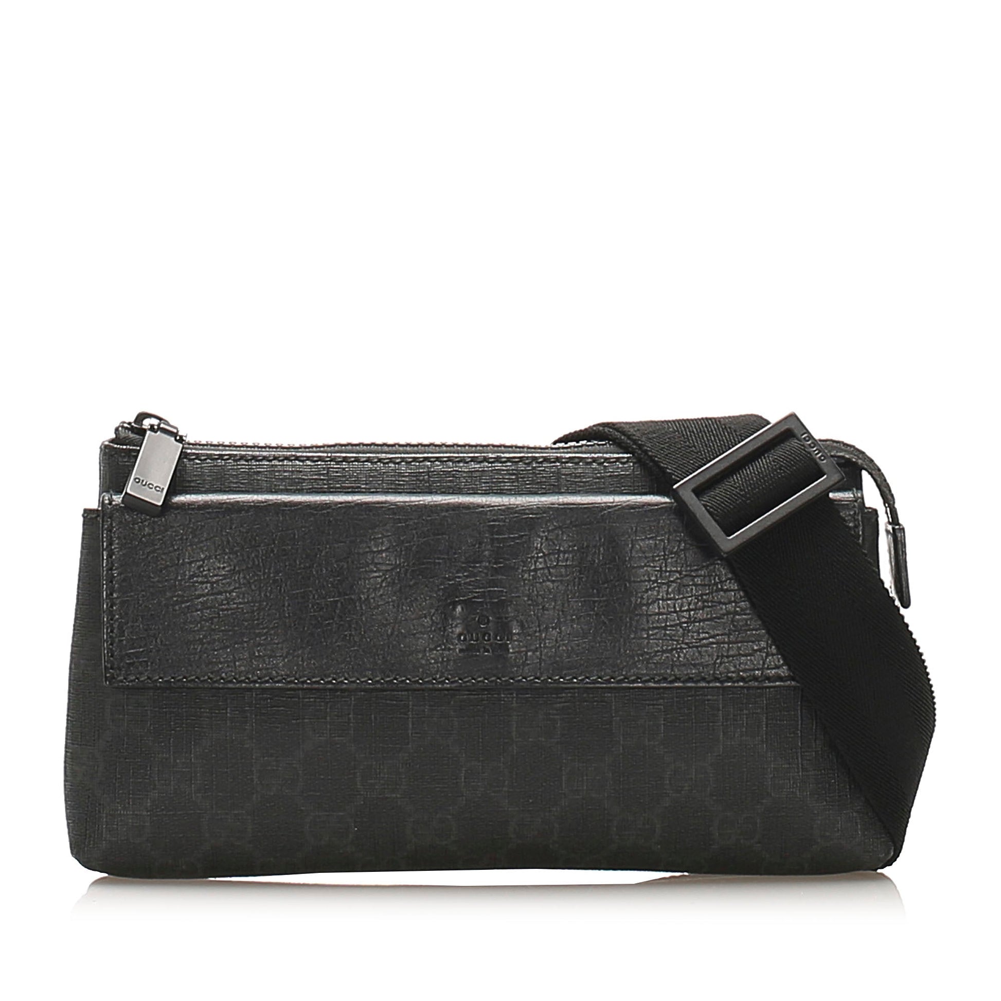 Gucci Leather Canvas Shoulder Bag