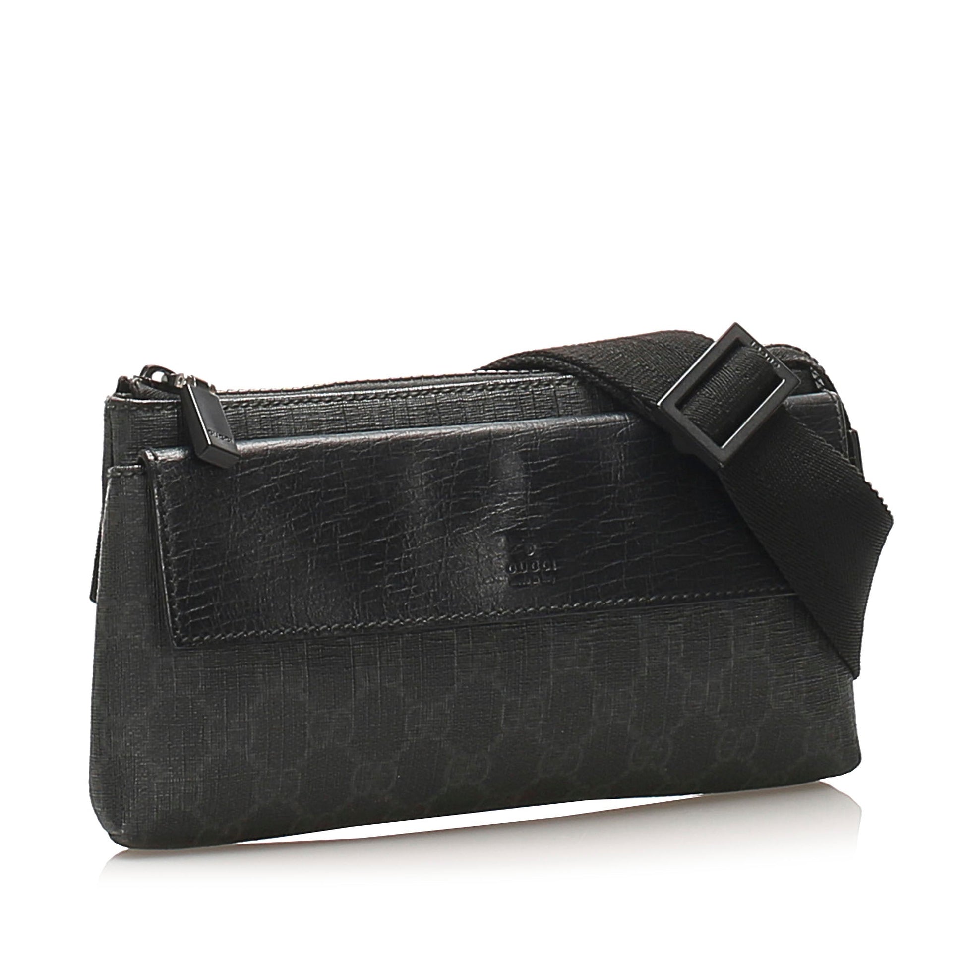 Gucci Leather Canvas Shoulder Bag
