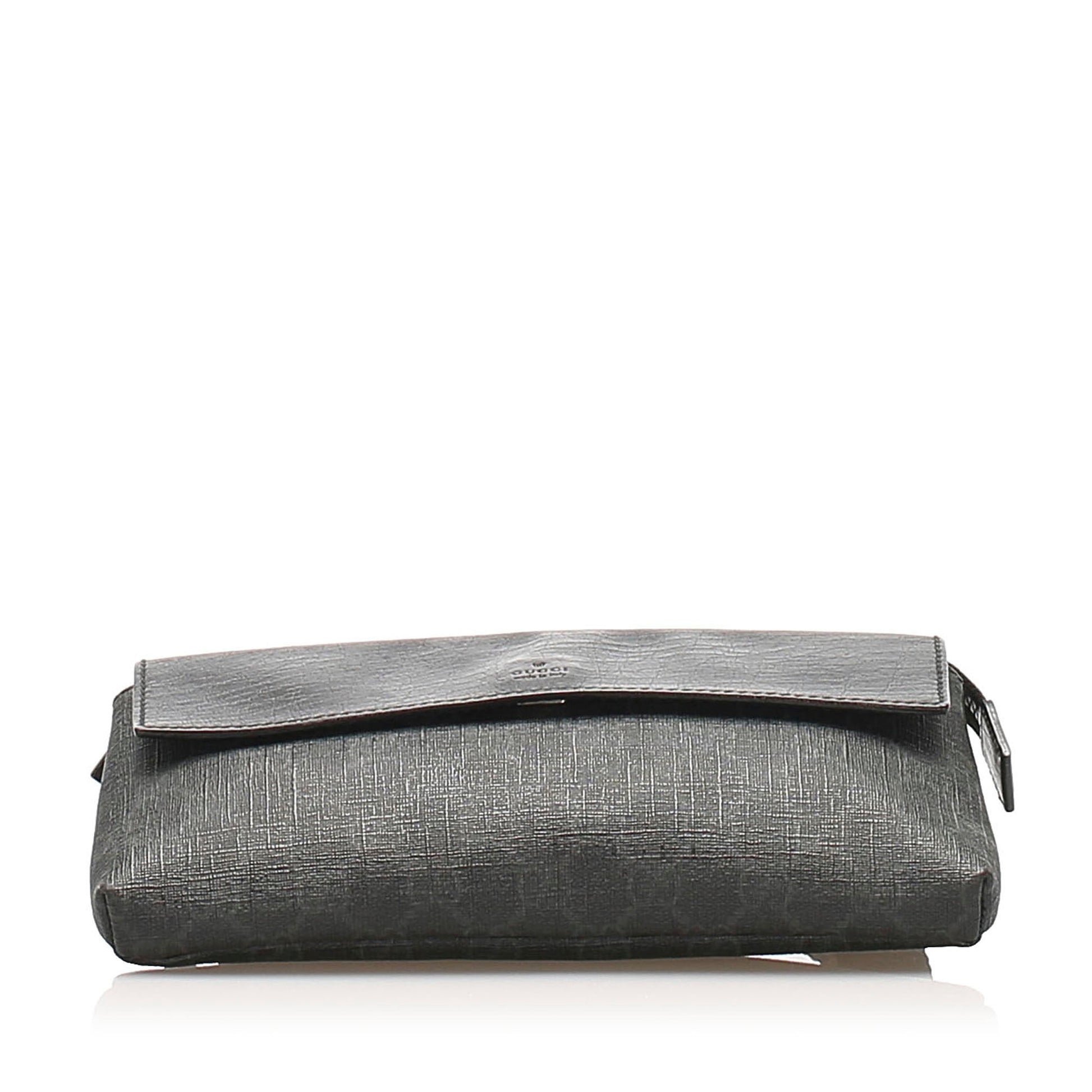 Gucci Leather Canvas Shoulder Bag