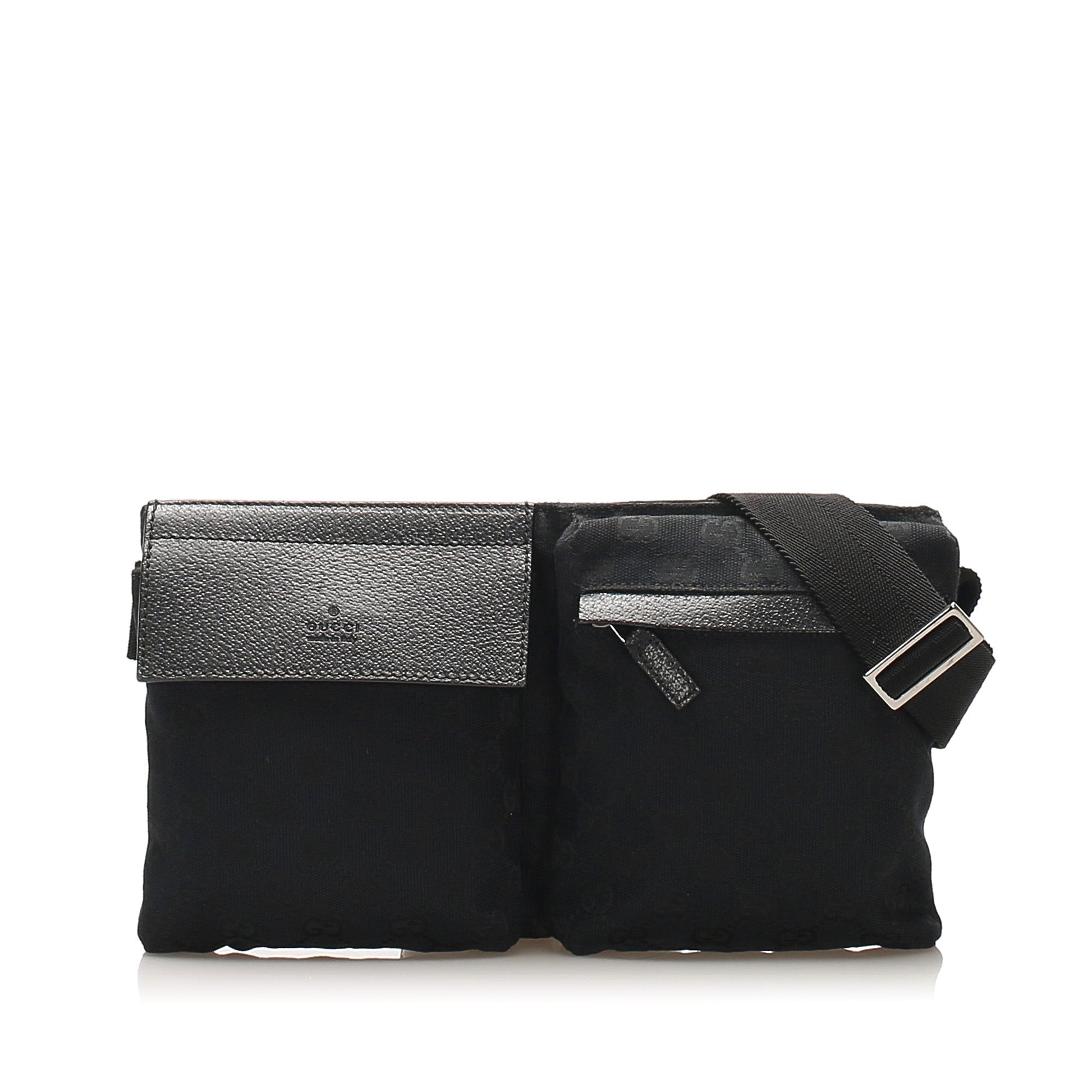 Gucci Leather Canvas Shoulder Bag