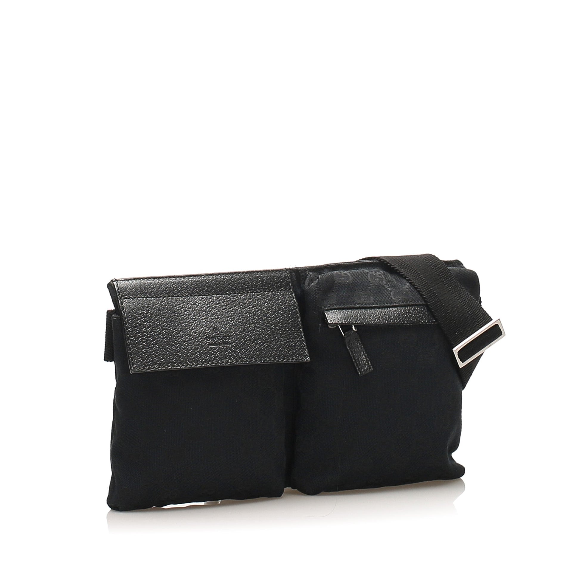 Gucci Leather Canvas Shoulder Bag