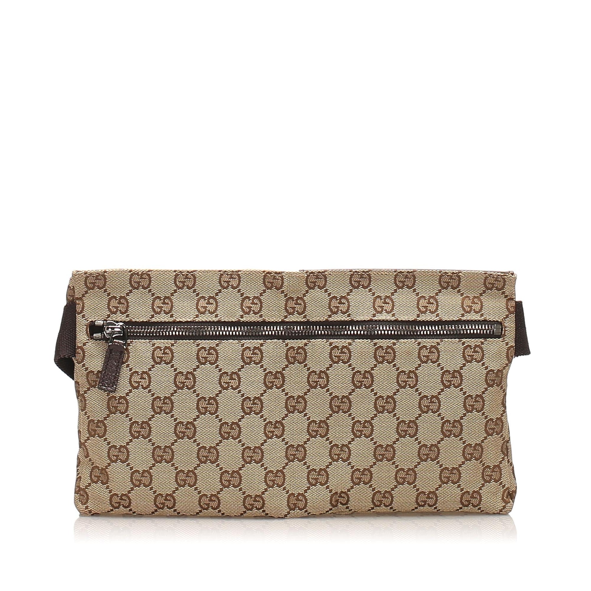 Gucci Leather Canvas Shoulder Bag