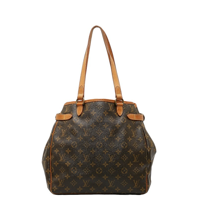 Louis Vuitton Monogram Batignol Vertical Shoulder Bag Brown PVC Leather Lady Louis Vuitton