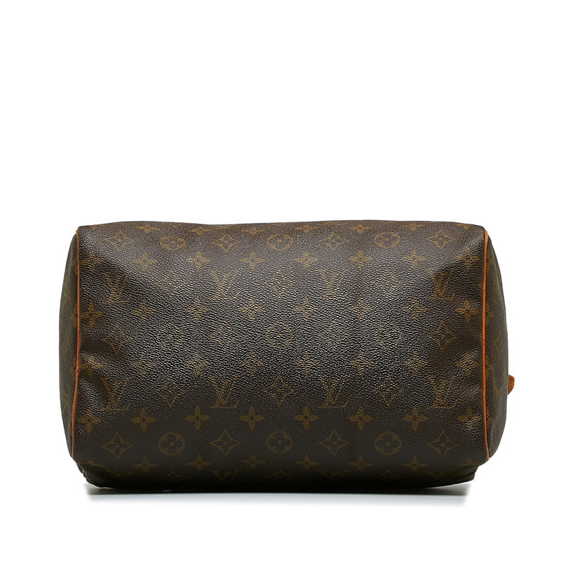 Louis Vuitton Monogram Speed 30 Handbag Mini Boston Bag Brown PVC Leather Lady Louis Vuitton