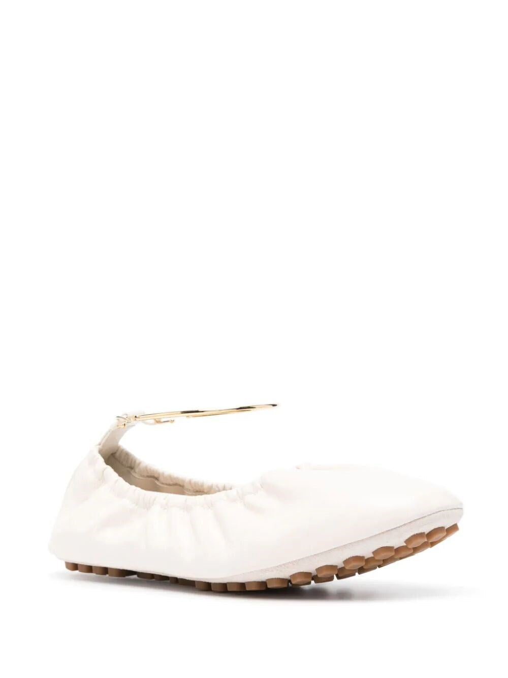 Fendi Women Filo Leather Ballerinas