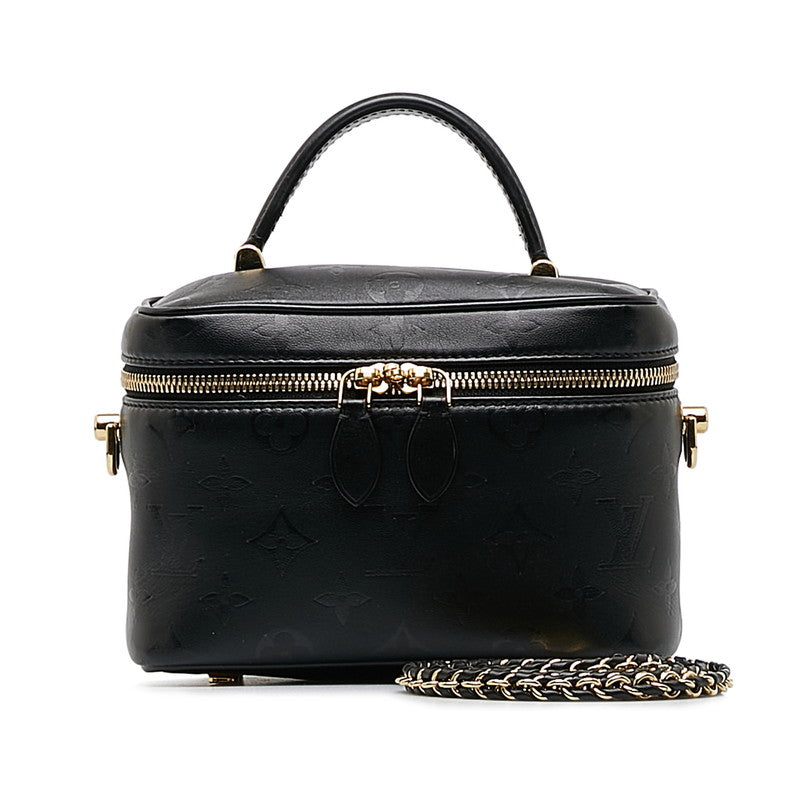 Louis Vuitton Monogram Ink Vanity PM Vanity Bag Shoulder Bag 2WAY Noir Black Leather Louis Vuitton