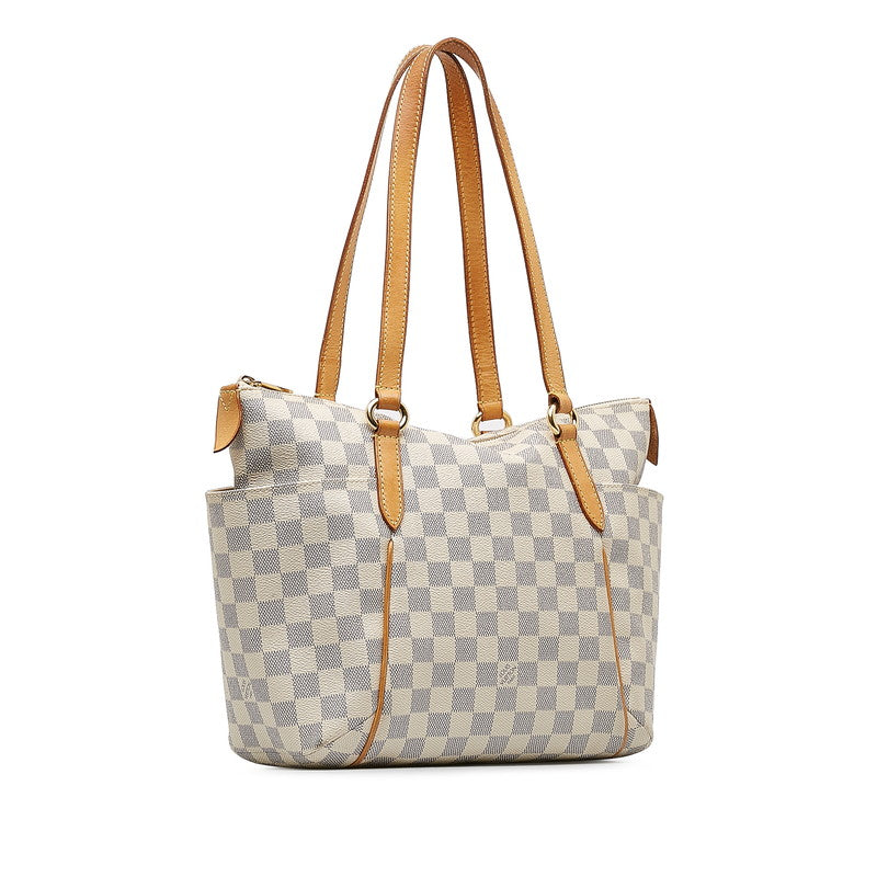 Louis Vuitton Damier Azur Totally GM Tote Bag Shoulder Bag White