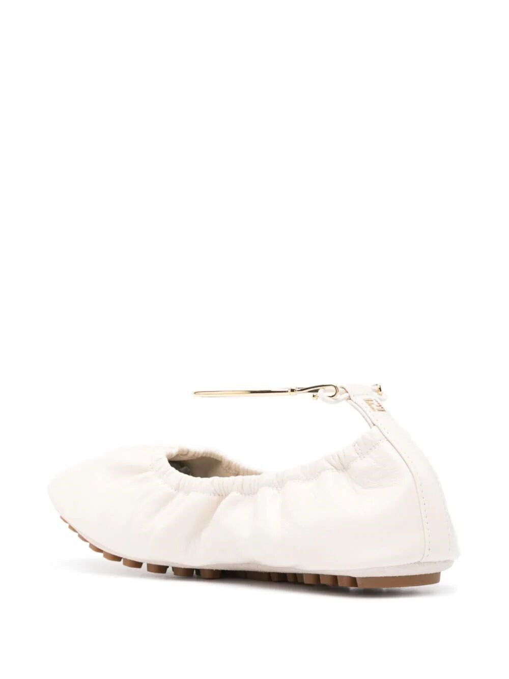 Fendi Women Filo Leather Ballerinas