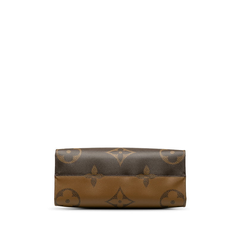 Louis Vuitton Monograms Giant Reverse Handbag PVC/Leather Brown