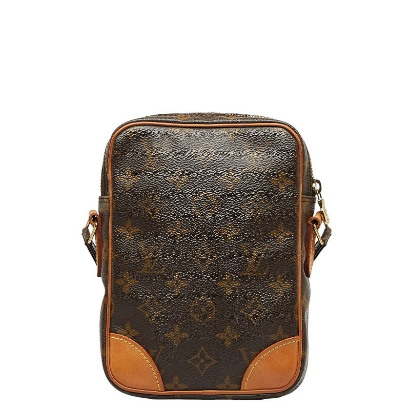 Louis Vuitton Monogram Danube Slipper Shoulder Bag Brown PVC Leather Louis Vuitton