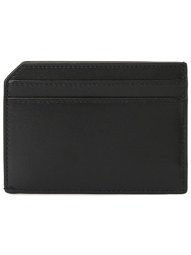Luxury Saint Laurent Trending 2026 Tiny Cassandre Open Shiny Leather Card Wallet Black