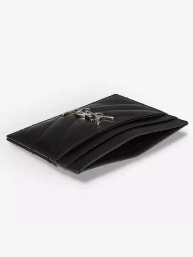 Luxury Saint Laurent Trending 2026 Cassandre Matelasse Card Case In Grain De Poudre Embossed Leather Black