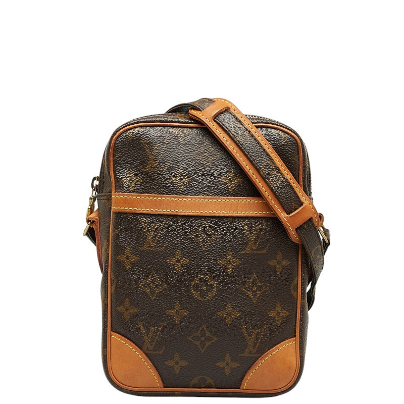 Louis Vuitton Monogram Danube Slipper Shoulder Bag Brown PVC Leather Louis Vuitton
