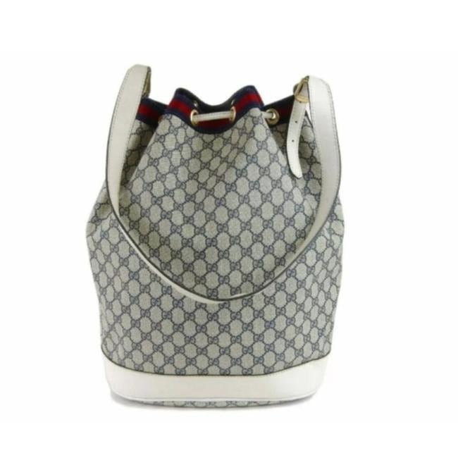 Gucci Lou Leather Canvas Shoulder Bag