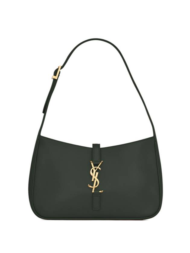 Luxury Saint Laurent Trending 2025 Le 5 A 7 Smooth Leather Hobo Shoulder Bag Dark Green