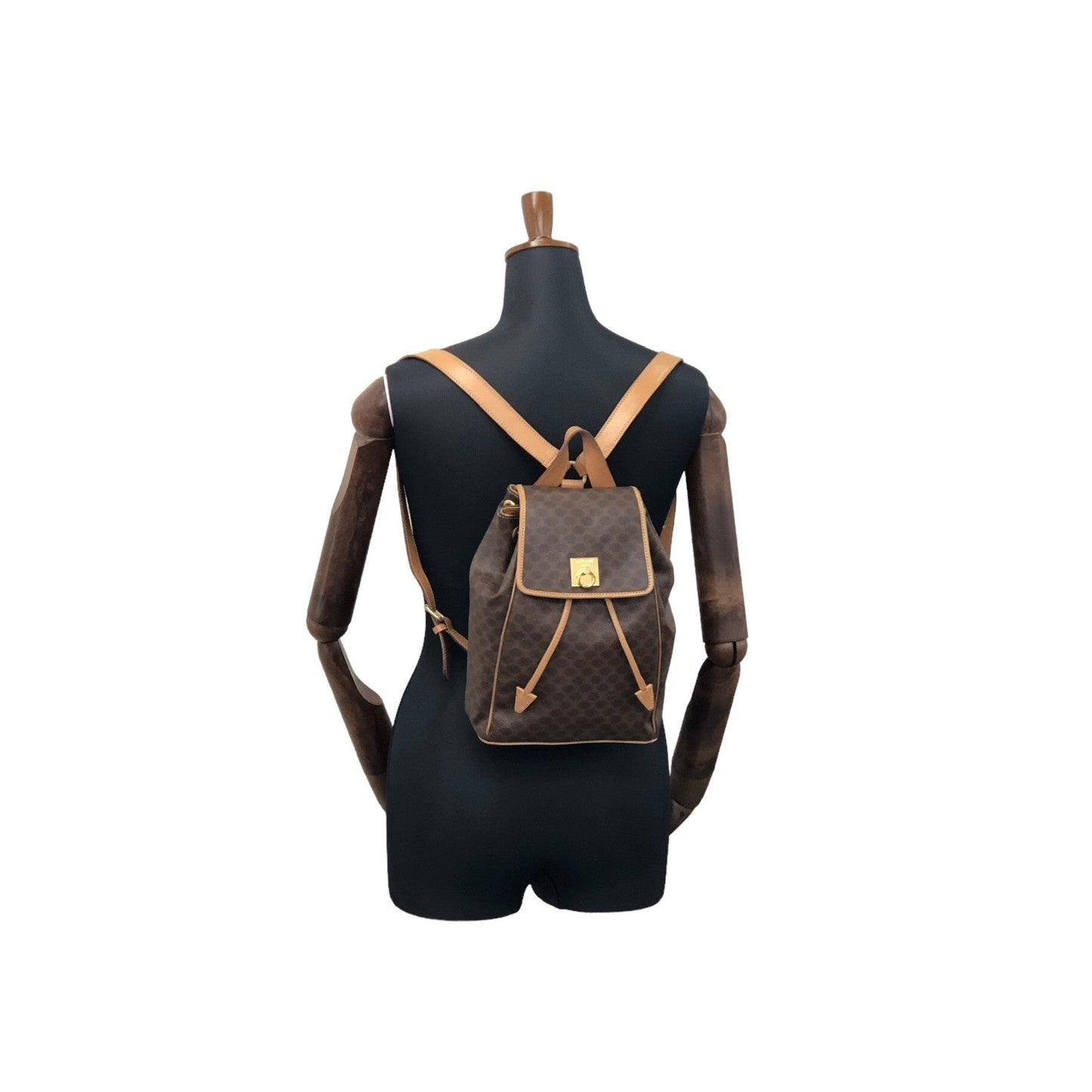 CELINE Macadam Gancini Backpack Brown bsm3xz