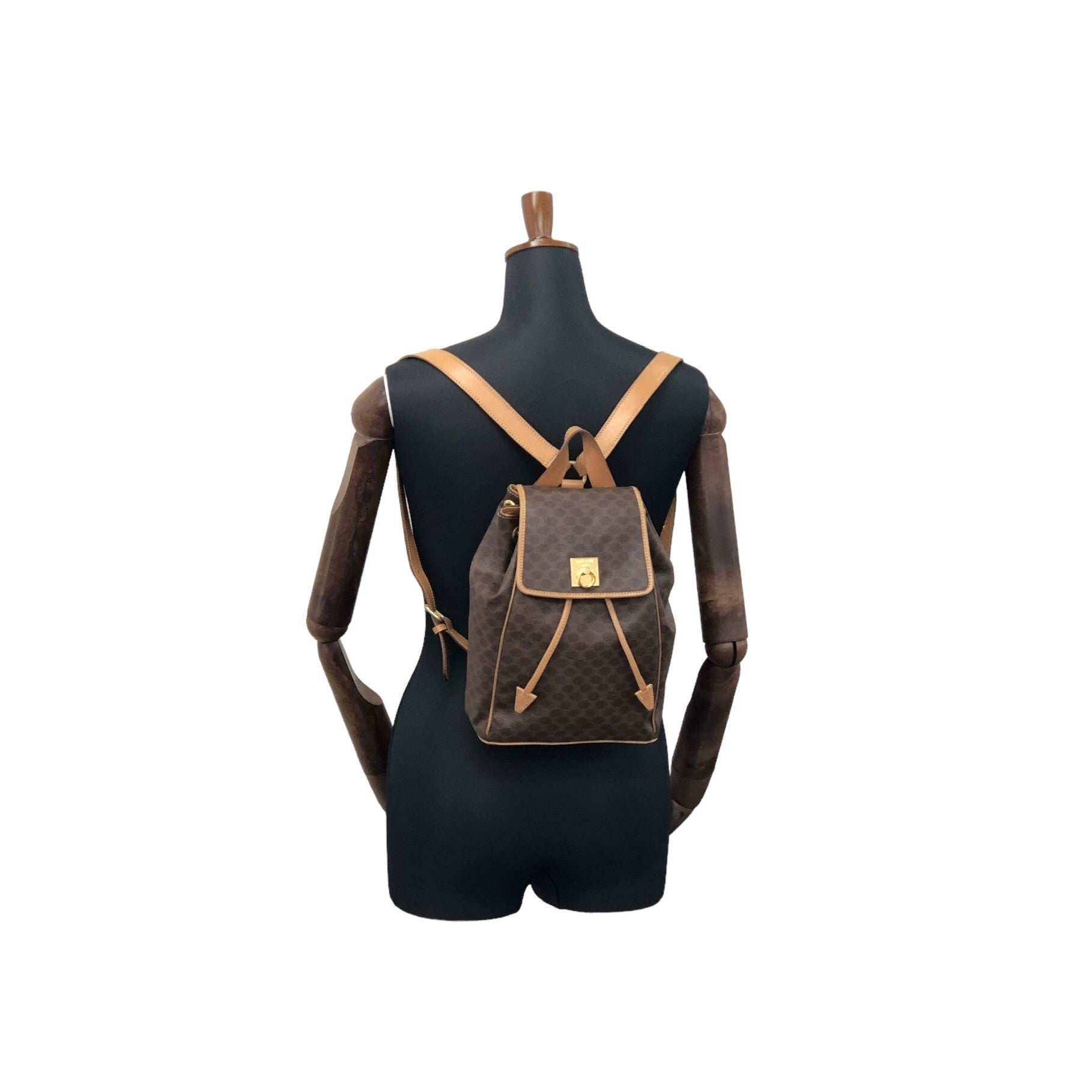 CELINE Macadam Gancini Backpack Brown bsm3xz
