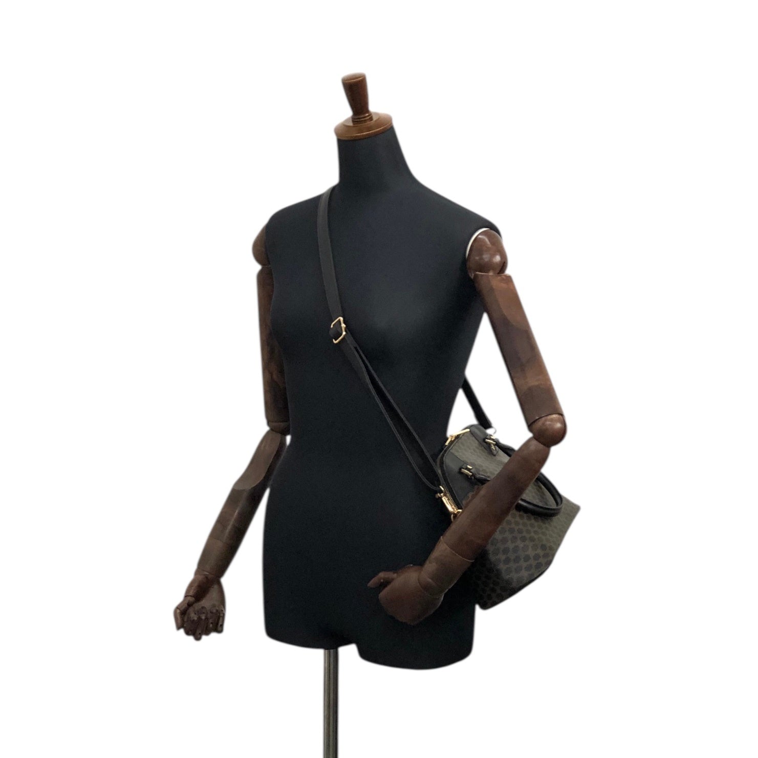 CELINE Macadam Two-way Handbag Shoulder bag Black zmn3dz