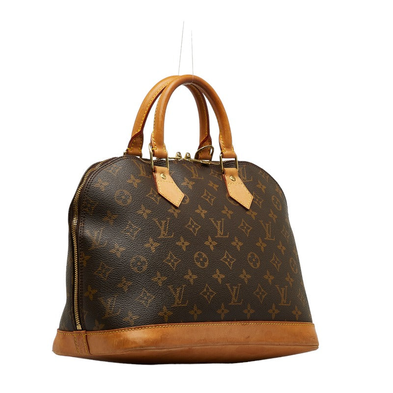 Louis Vuitton Monogram Alma Handbag Brown PVC Leather Louis Vuitton