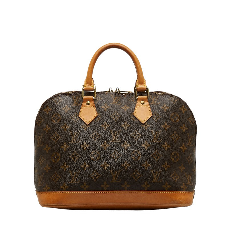 Louis Vuitton Monogram Alma Handbag Brown PVC Leather Louis Vuitton