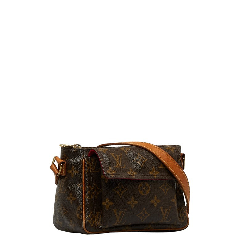 Louis Vuitton Monogram Vivacité PM Diagonal Shoulder Bag Brown
