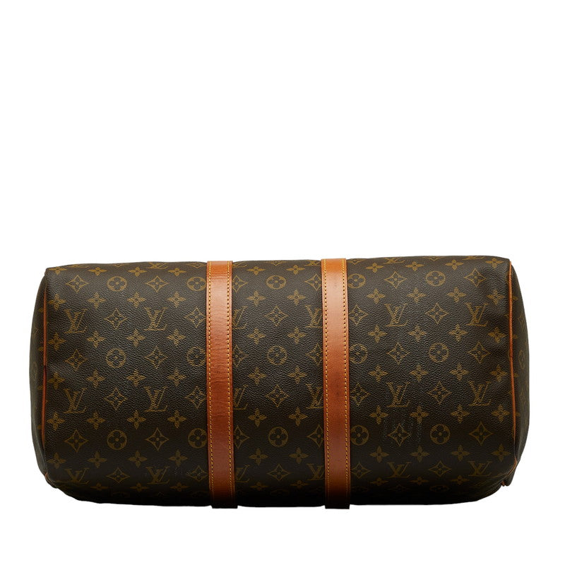 Louis Vuitton Monogram Keepall 45 Boston Bag Brown PVC Leather Louis Vuitton