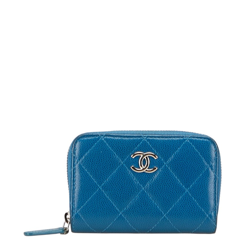 Chanel Coco Mark Matelasse Caviar Coin Case Handbag