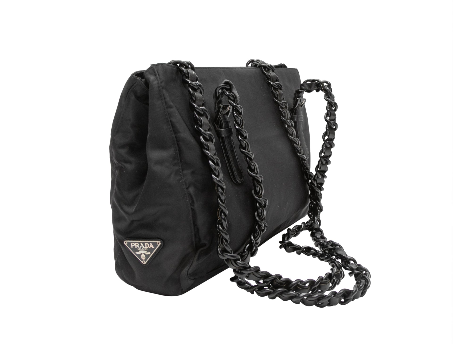 Black Prada Nylon Tote Bag