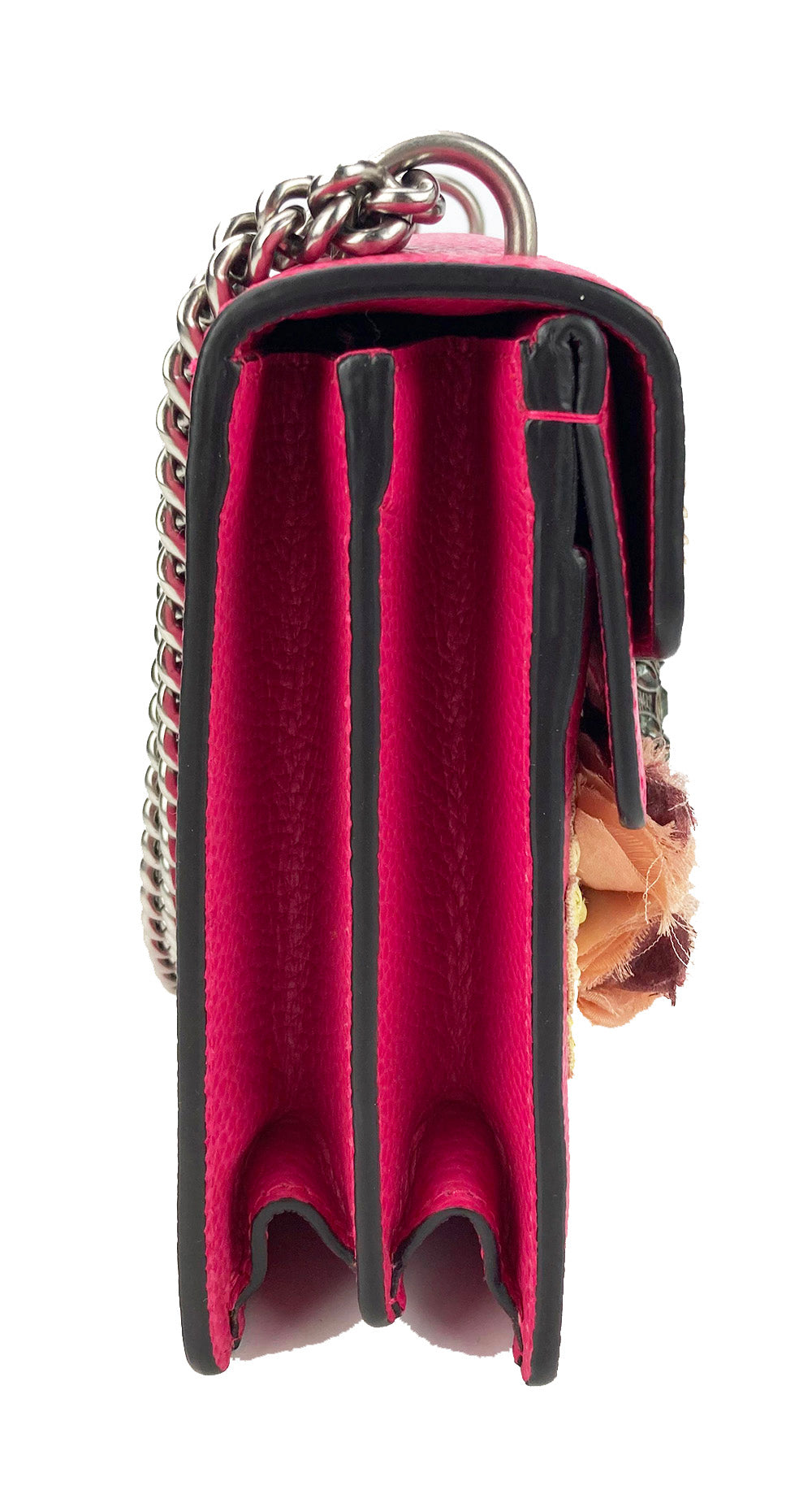 Gucci Dionysus Pink Leather Canvas Shoulder Bag