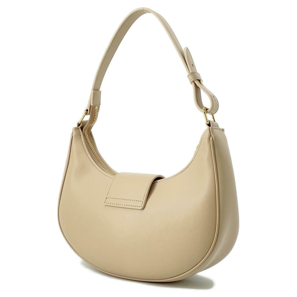 CELINE AVA One Shoulder Bag Beige Leather Size Medium