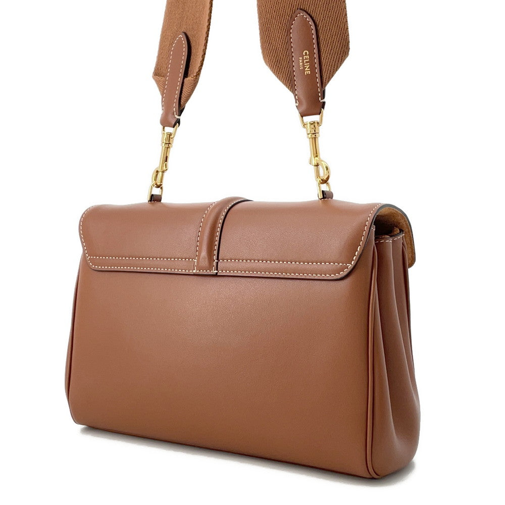 CELINE Teen Soft 16 (Season) Shoulder Tan196853CR4.04LU Calf Leather