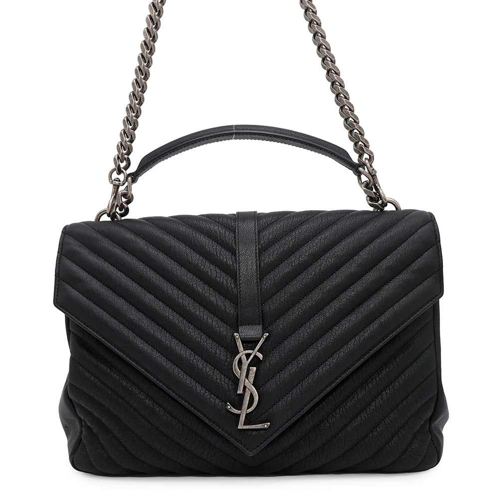 SAINT LAURENT PARIS College ChainShoulder Bag Black600278 Leather