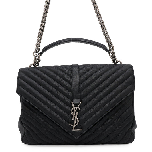 SAINT LAURENT PARIS College ChainShoulder Bag Black600278 Leather