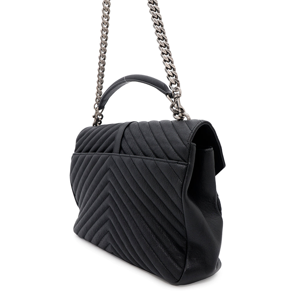 SAINT LAURENT PARIS College ChainShoulder Bag Black600278 Leather