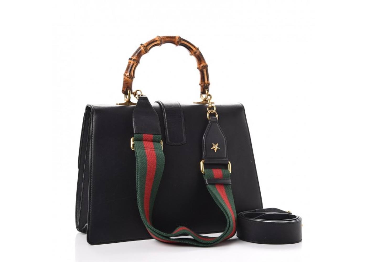 Gucci Monogram Leather Top Handle Crossbody