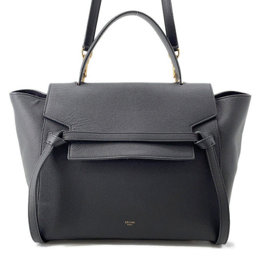 CELINE Belt bag Black Leather Size Mini