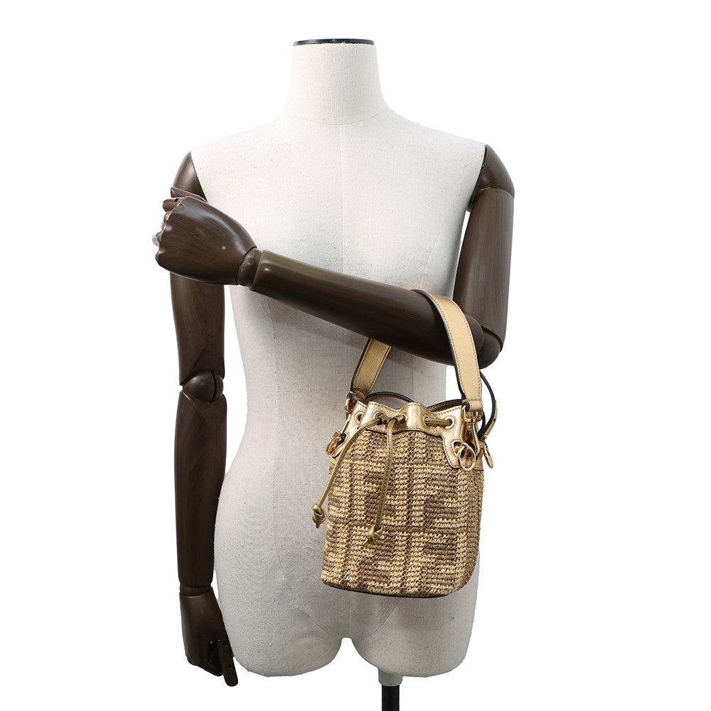 FENDI ?Montresor Gold8BS010 Straw Leather Size Mini