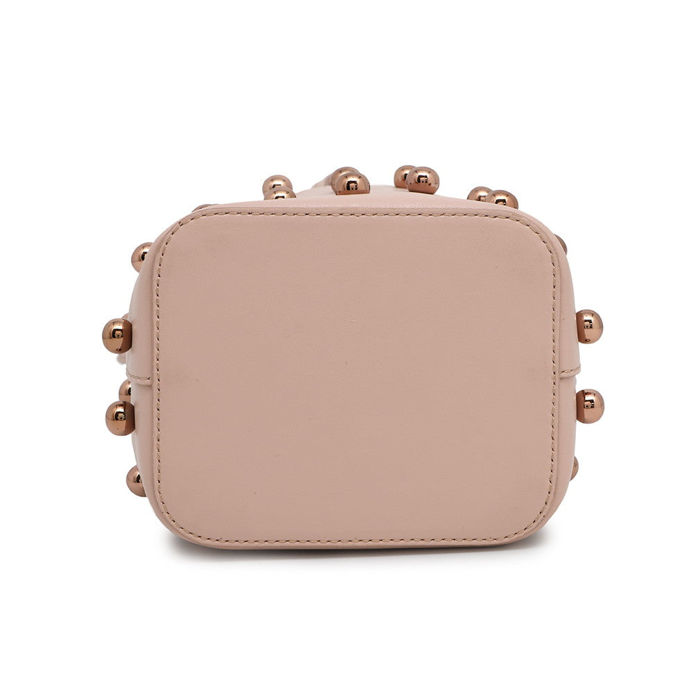 FENDI Montresor Shoulder Bag Studded Jasmin Flower8BS010 Leather Size Mini