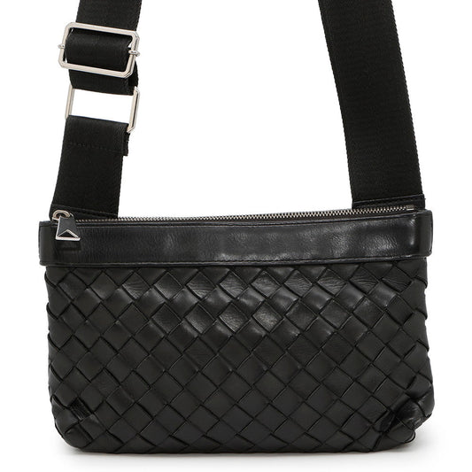 Bottega Veneta INTRECCIATO Duo Shoulder Bag Black651938 Leather