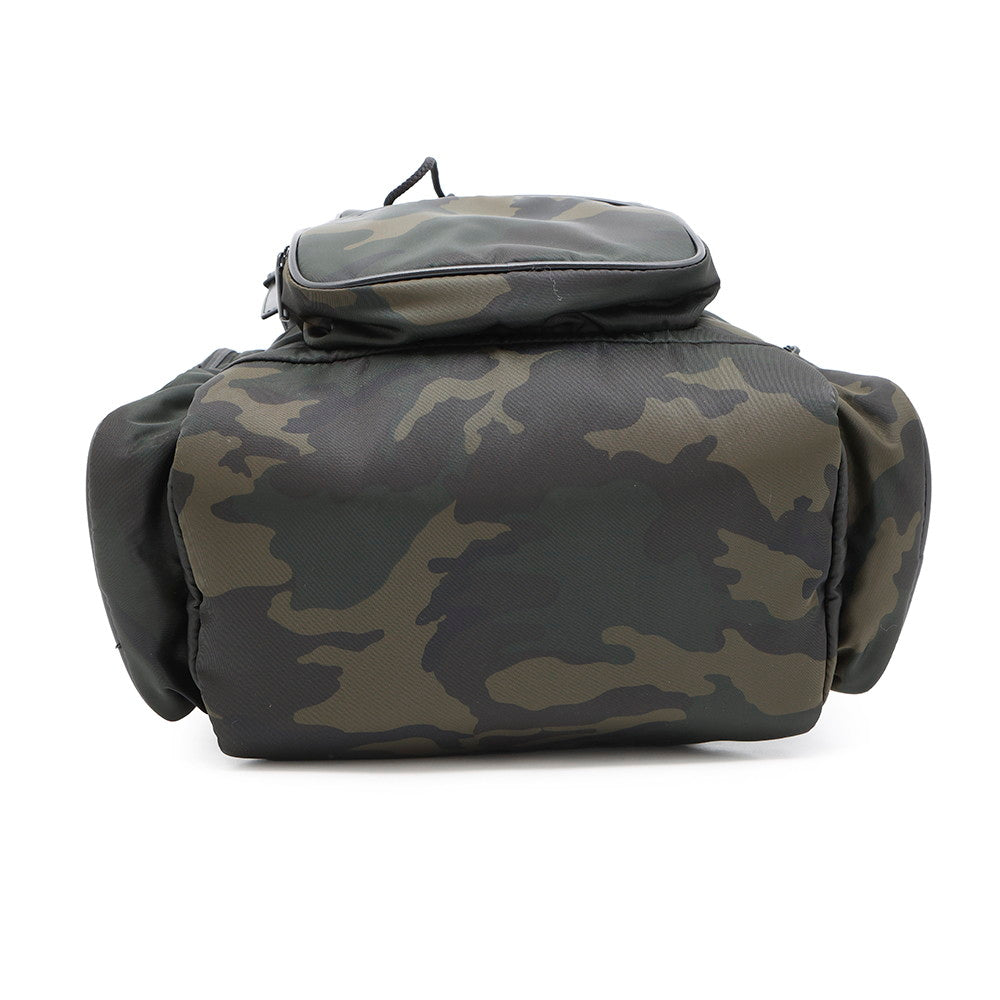 SAINT LAURENT PARIS HUNT Backpack Camouflage Green/Black437110 Nylon Leather