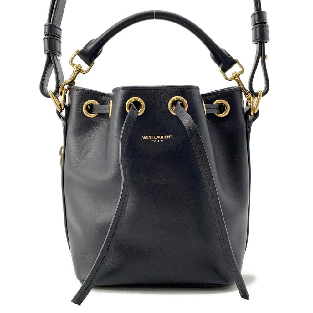 SAINT LAURENT PARIS Emmanuel Shoulder Black40240 Leather
