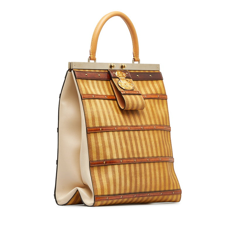 Louis Vuitton Crown Frame GM Trunk Bag Isedan Limited Handbag Shoulder Bag 2WAY Brown PVC Leather Ladies Louis Vuitton
