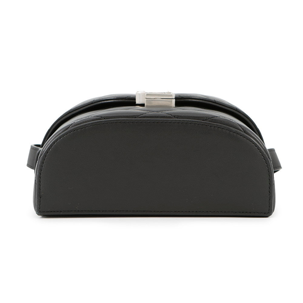 SAINT LAURENT PARIS June Box Shoulder Bag with YSL logo Black710298 Leather