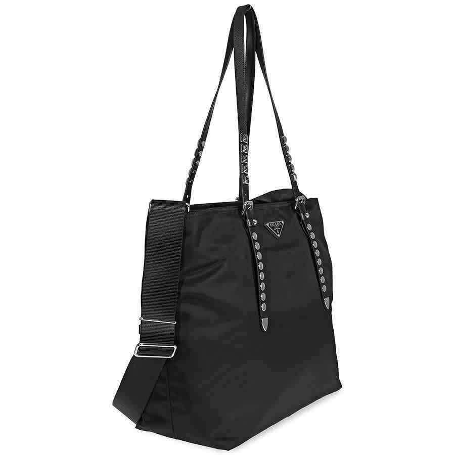 Prada Nylon Tote- Black/Silver OBO 2BYB E