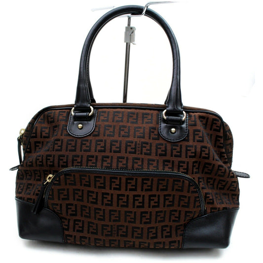 Fendi Hand Bag Brown Zukka Nyron (SHC1- )