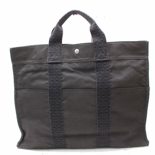 Brand Inspired Luxury Hermes Tote Bag Herline Gray Canvas ( -10102)
