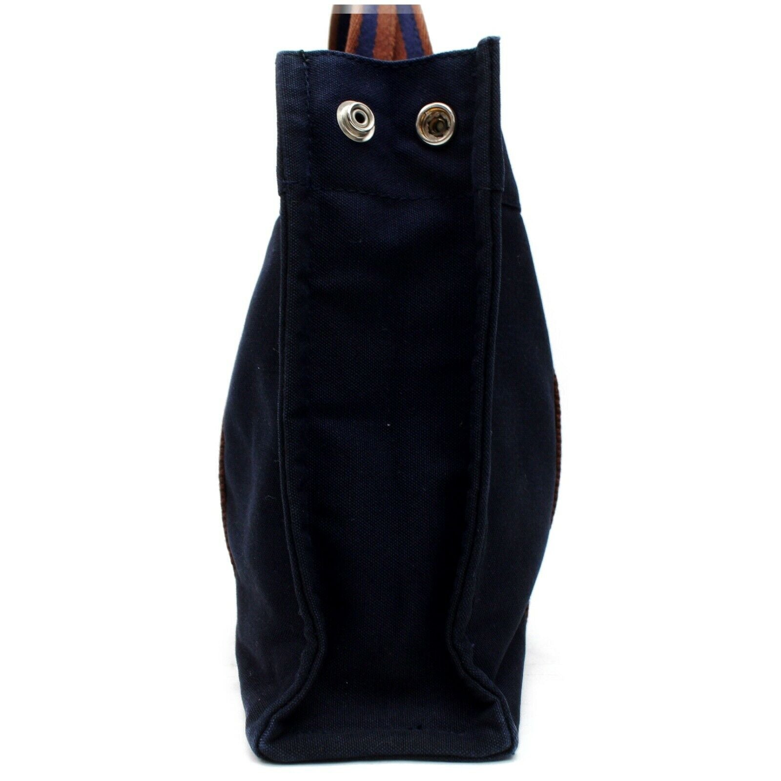 Brand Inspired Luxury Hermes Tote Bag Sac Fool Toepm Navy Blue Canvas ( -10987)